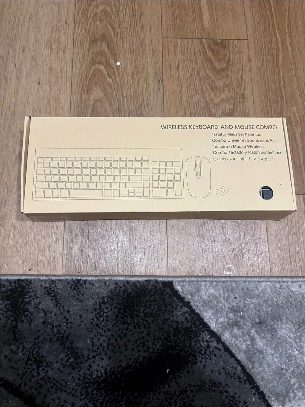 Wireless Keyboard and Mouse Combo - Beige Compact Set